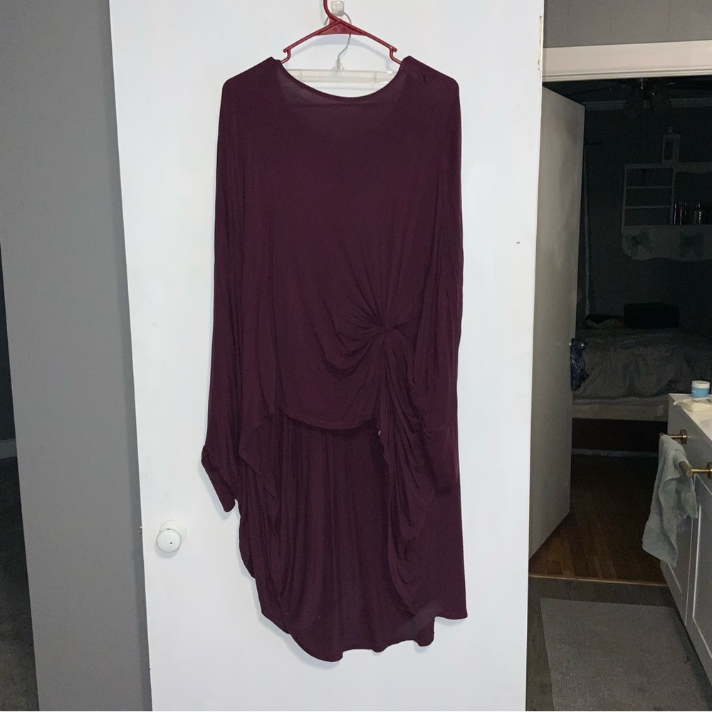 Maroon tunic top